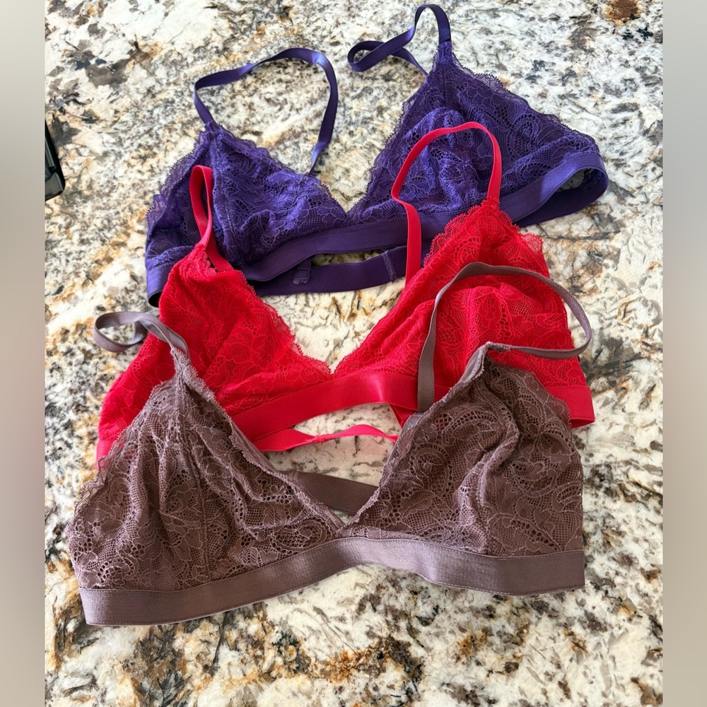 Express Intimates Bralettes. Set of 3. Like New